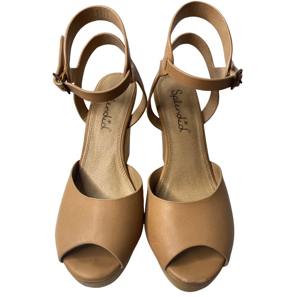 Splendid Danaka Nude Platform Wedge Size 8